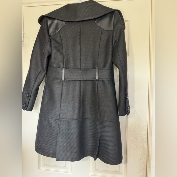 Mackage Will Blend/Leather Accent Belted Coat (Like New) - Picture 2 of 10